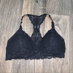 Black lacy bralette!